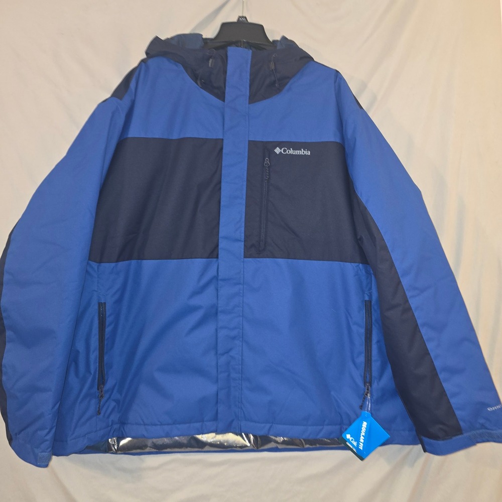 Columbia Tipton Peak III Insulated Jacket 4X Mens Blue Omni-Heat WS7767-433